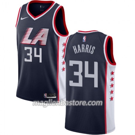 Maglia NBA Los Angeles Clippers Tobias Harris 34 2018-19 Nike City Edition Navy Swingman - Uomo